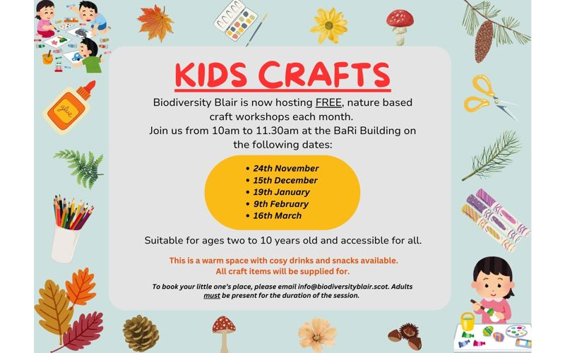Biodiversity Blair hosts children’s craft workshops Biodiversity Blair hosts children’s craft workshops
